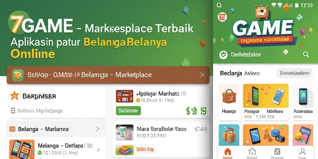 Antarmuka aplikasi 7GAME yang ramah pengguna dan menarik.