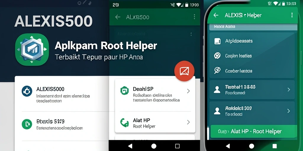 Antarmuka aplikasi ALEXIS500 yang sederhana dan efisien untuk Root Helper.