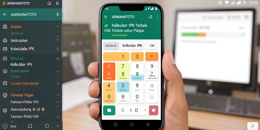 Tampilan antarmuka ARWANATOTO yang sederhana dan fungsional untuk kalkulasi IPK.