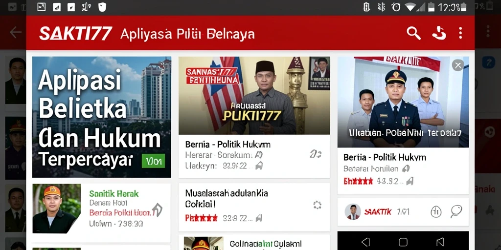 Antarmuka SAKTI77 yang informatif dan menarik.