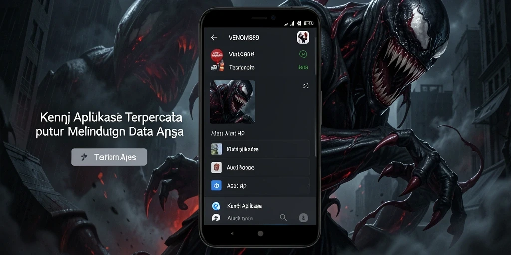 Antarmuka VENOM889 menampilkan opsi kunci aplikasi yang intuitif.