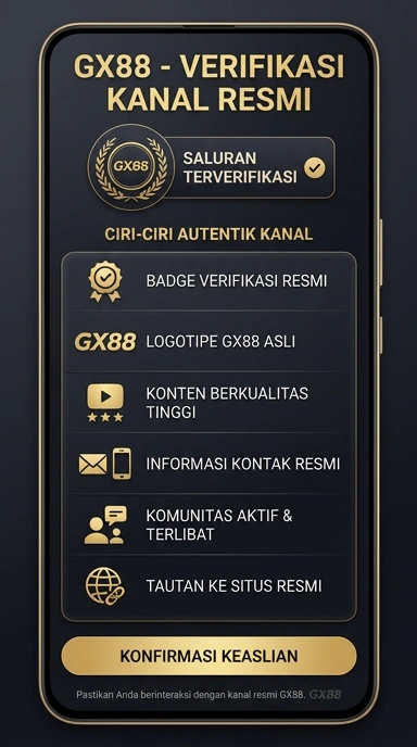 Tampilan kanal resmi gx88